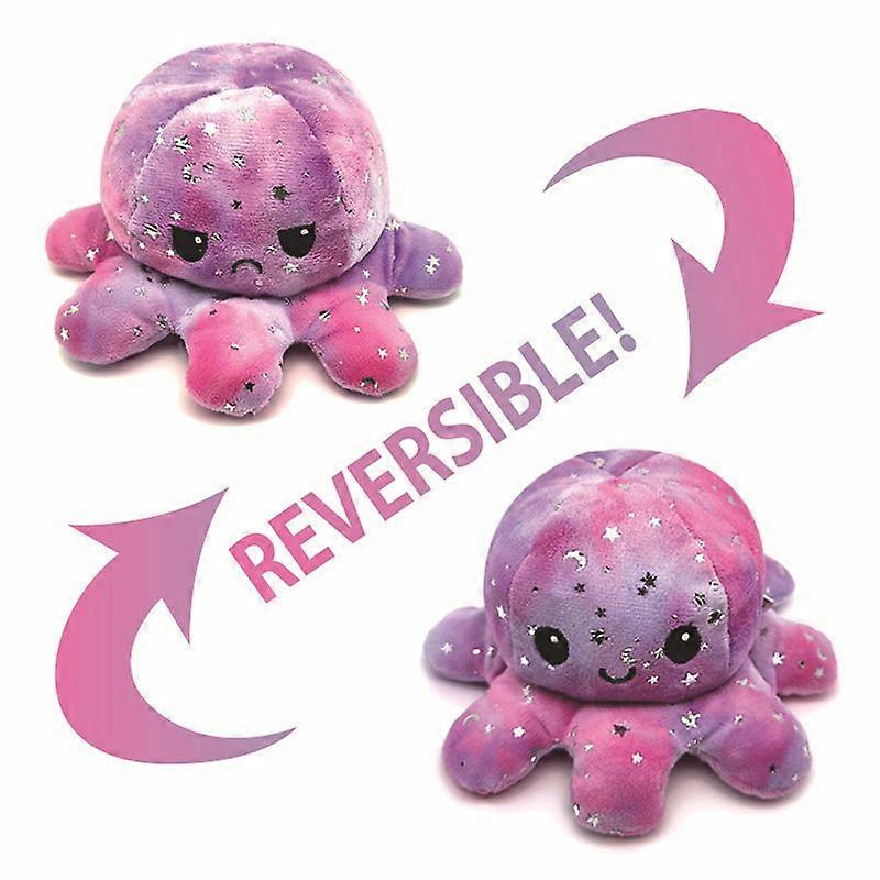 JUSCHかわいいタコリバーシブルぬいぐるみ両面フリップタコソフトトイムードタコぬいぐるみぬいぐるみ人形クリエイティブおもちゃギフト子供女の子男の子用