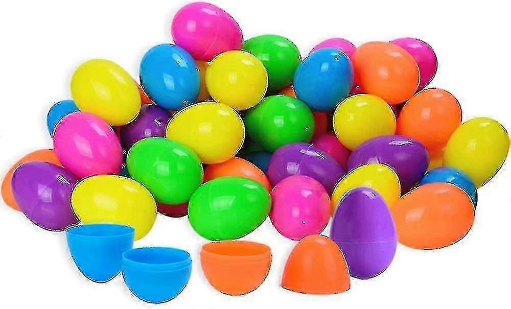 50 Pieces Plastic Easter Eggs, 2 3/8" (6cm) Fillable Easter Eggs, Plastic Eggs For Egg Hunt f26