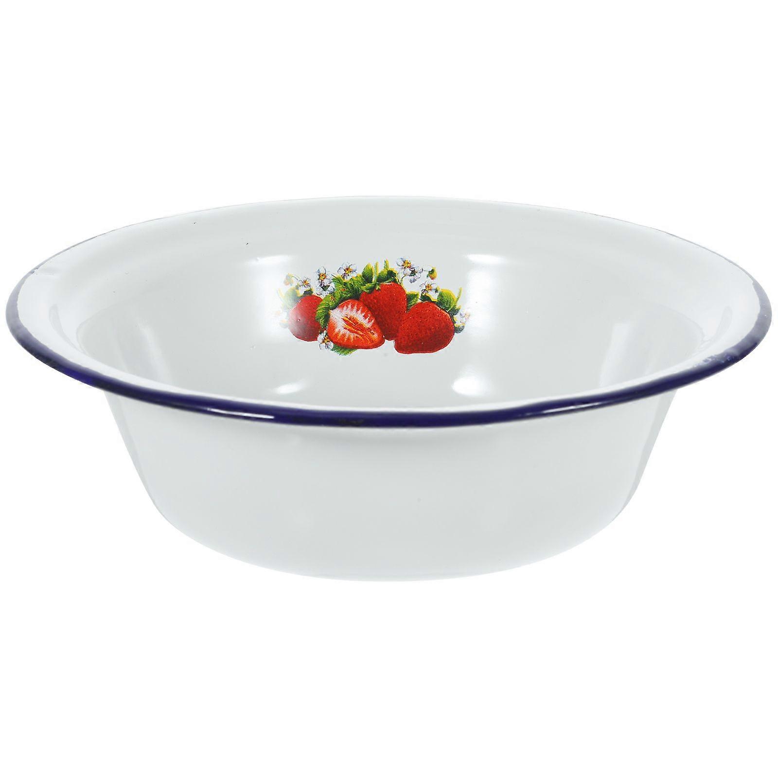 Old-fashioned Enamel Basin Multipurpose Washing Basin Enamel Storage Basin