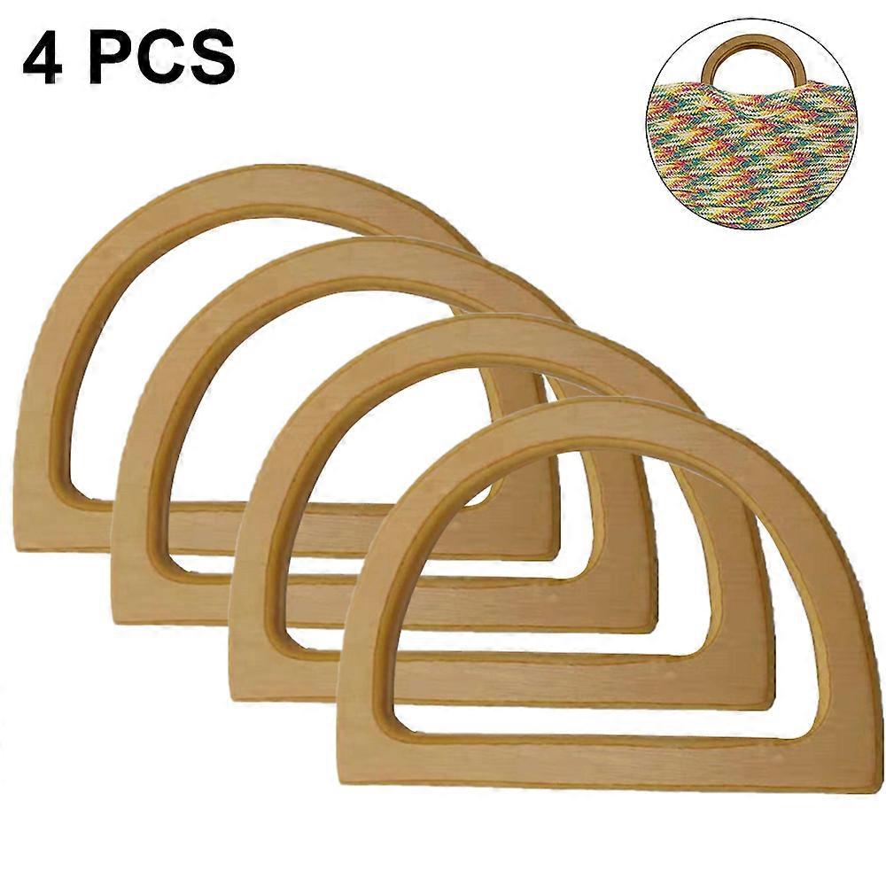 Wooden Bag Handle Replacement, D Shape Handbag Purse Handle