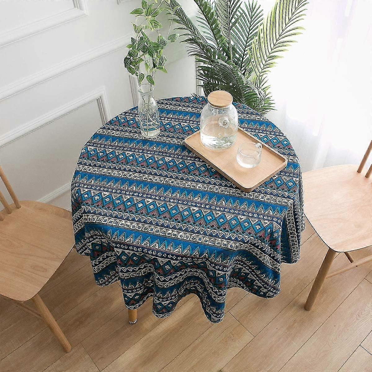 High quality Round Tablecloth Cotton And Linen Small Round Tablecloth With Round Print