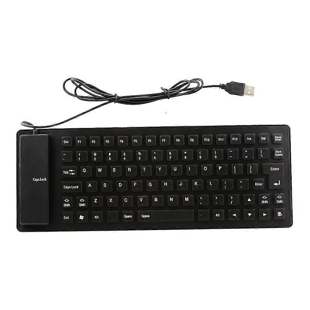 85 Keys Portable Foldable Wired USB Mute Silicone Keyboard for Laptop/Computer