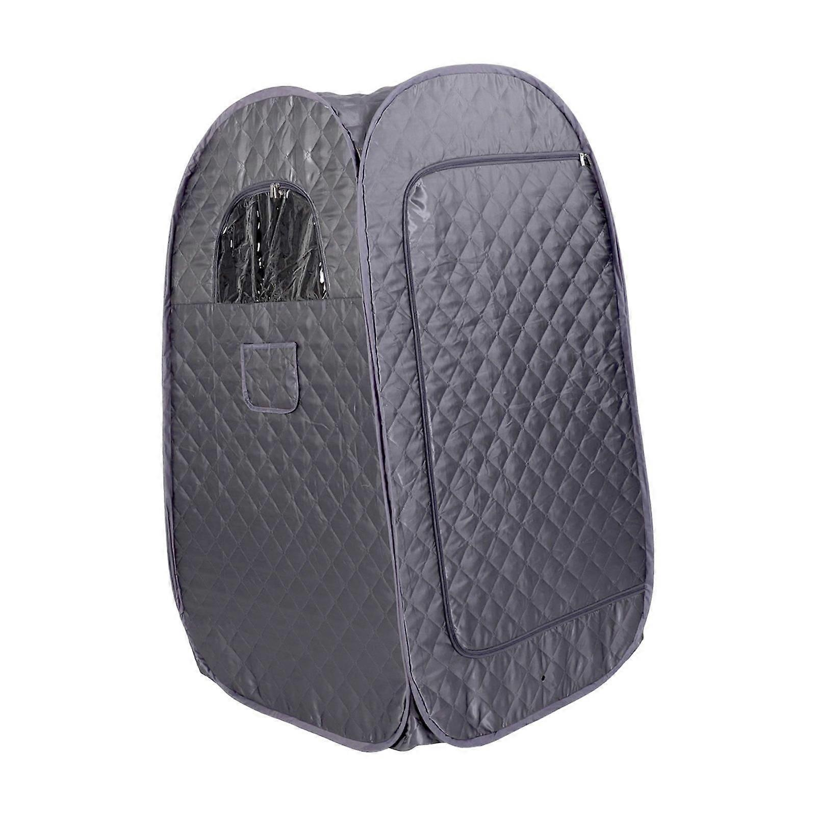 Portable Folding Sauna Tent Multifunctional with Double Pockets Saving Space Grey