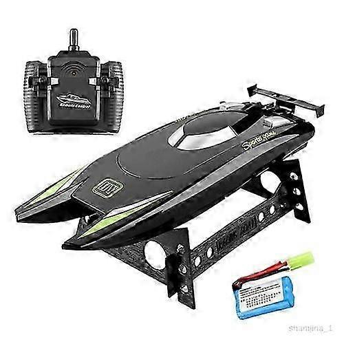 GarhrStore Dual RC Boot High Speed Boat Zeilboot Zeilboot Schip 30km/H Zwart Batterij 1
