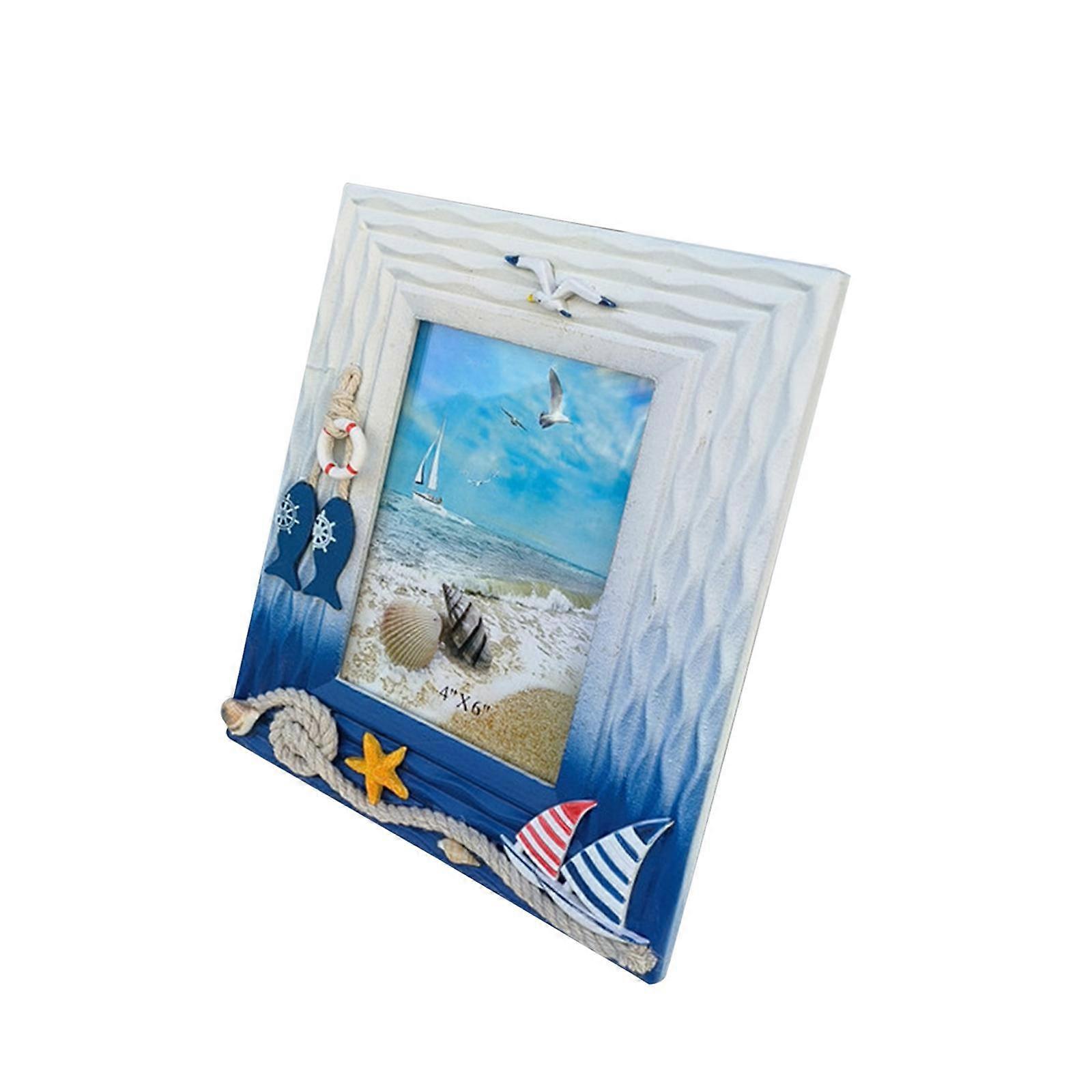 Nautical Style Photo Holder Mediterranean Poster Display Adornment Picture Frame