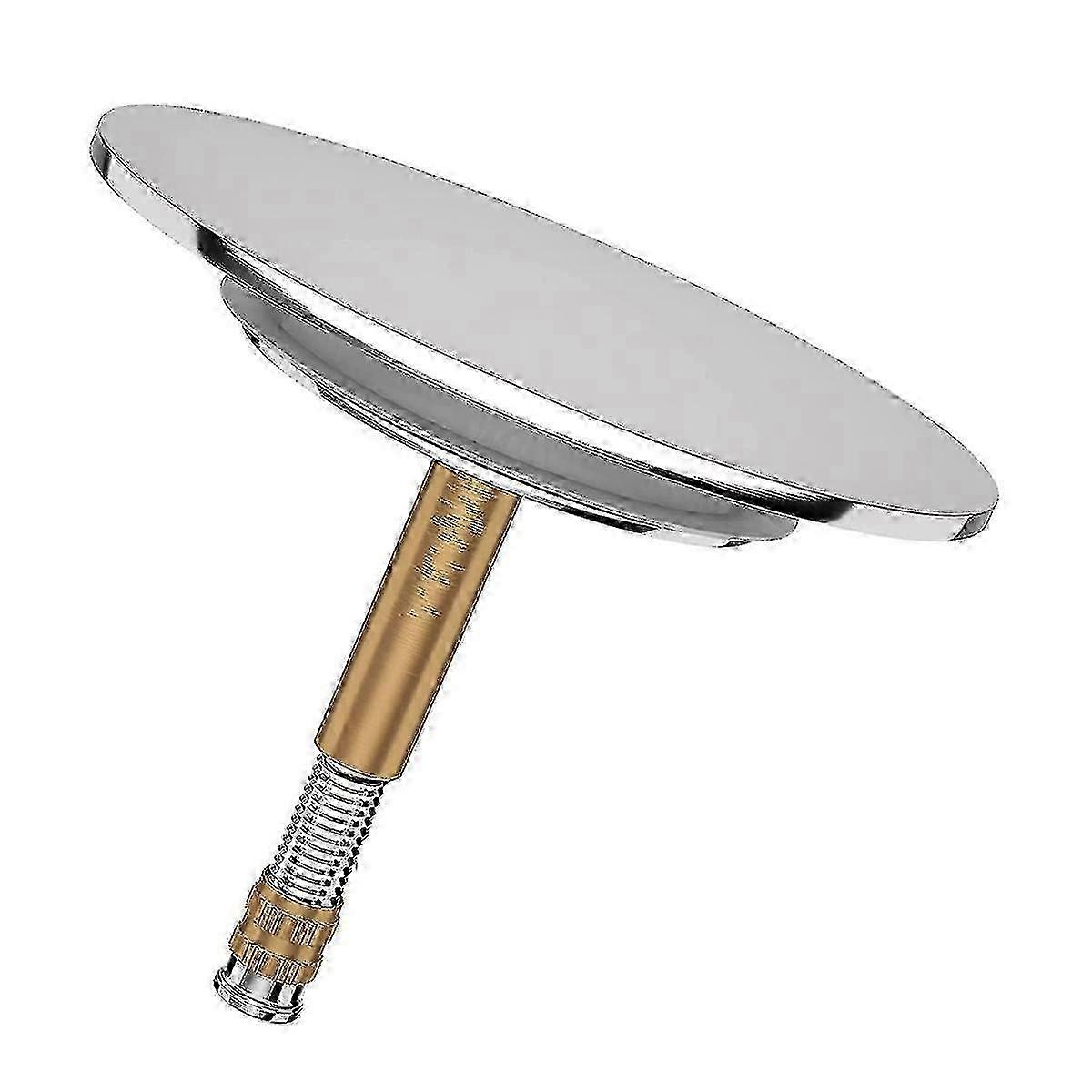 Universal Fit Bath Plug - Double Seal Rustproof Bathtub Plug - Chrome Standard Bathtub Plug