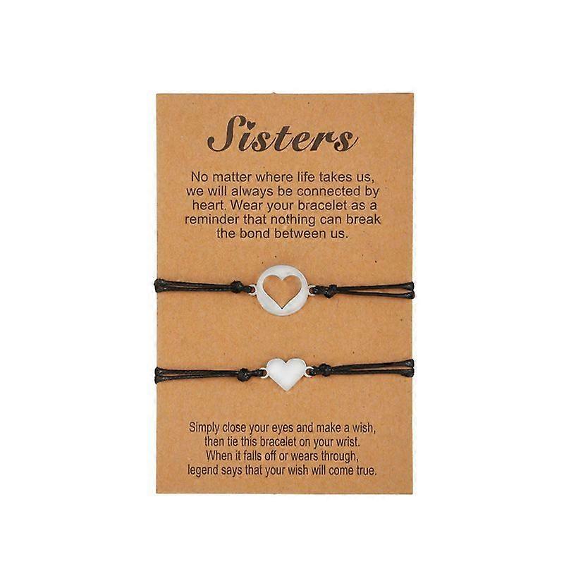 2個ピンキープロミスブレスレット、調節可能な手作りストリングロープ関係ブレスレット友情カップル距離マッチングブレスレットバレンタインデーGIF