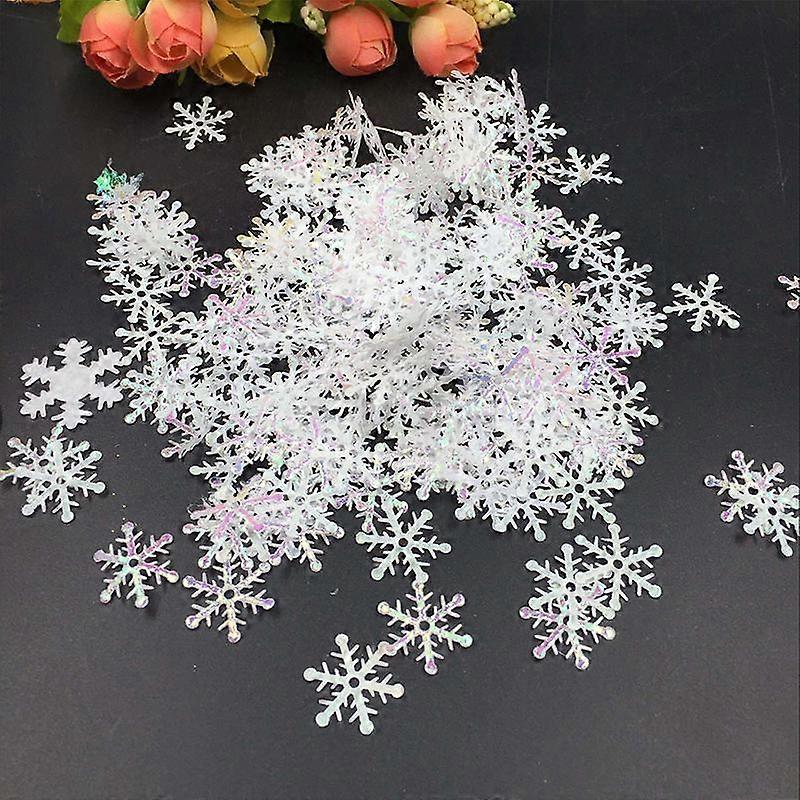 300pcs Home Snowflake Shiny Decoration DIY Party Christmas Ornaments Holiday