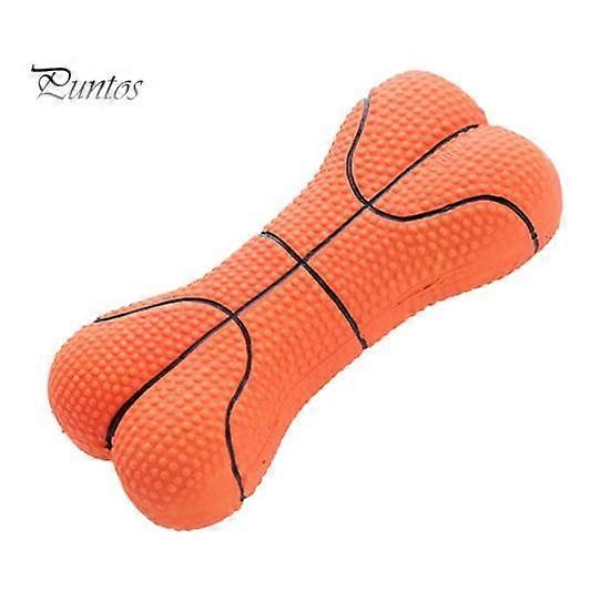 Interactive Squeaky Dog Toy Bone Shape Latex Pet Toy Teeth Cleaning Grinding Dog Molar Chew Toy for Cats Dogs Reduce Anxiety Boredom