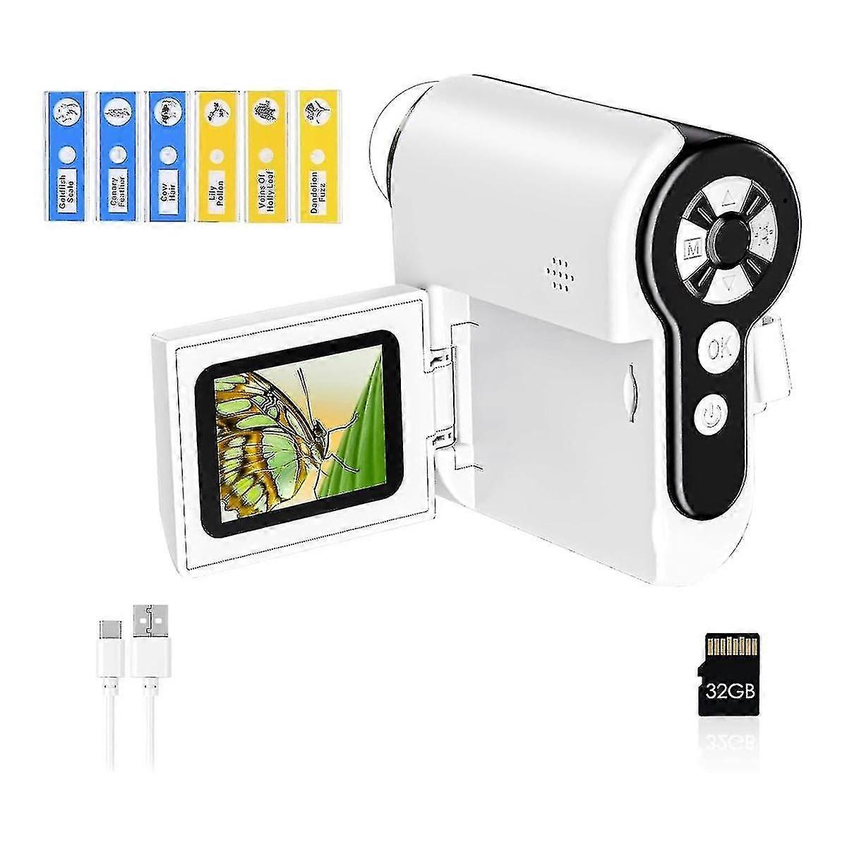 Handheld Digital Microscope for Kids Mini Portable Pocket DV Miniature Microscope with 32G Memory Ca