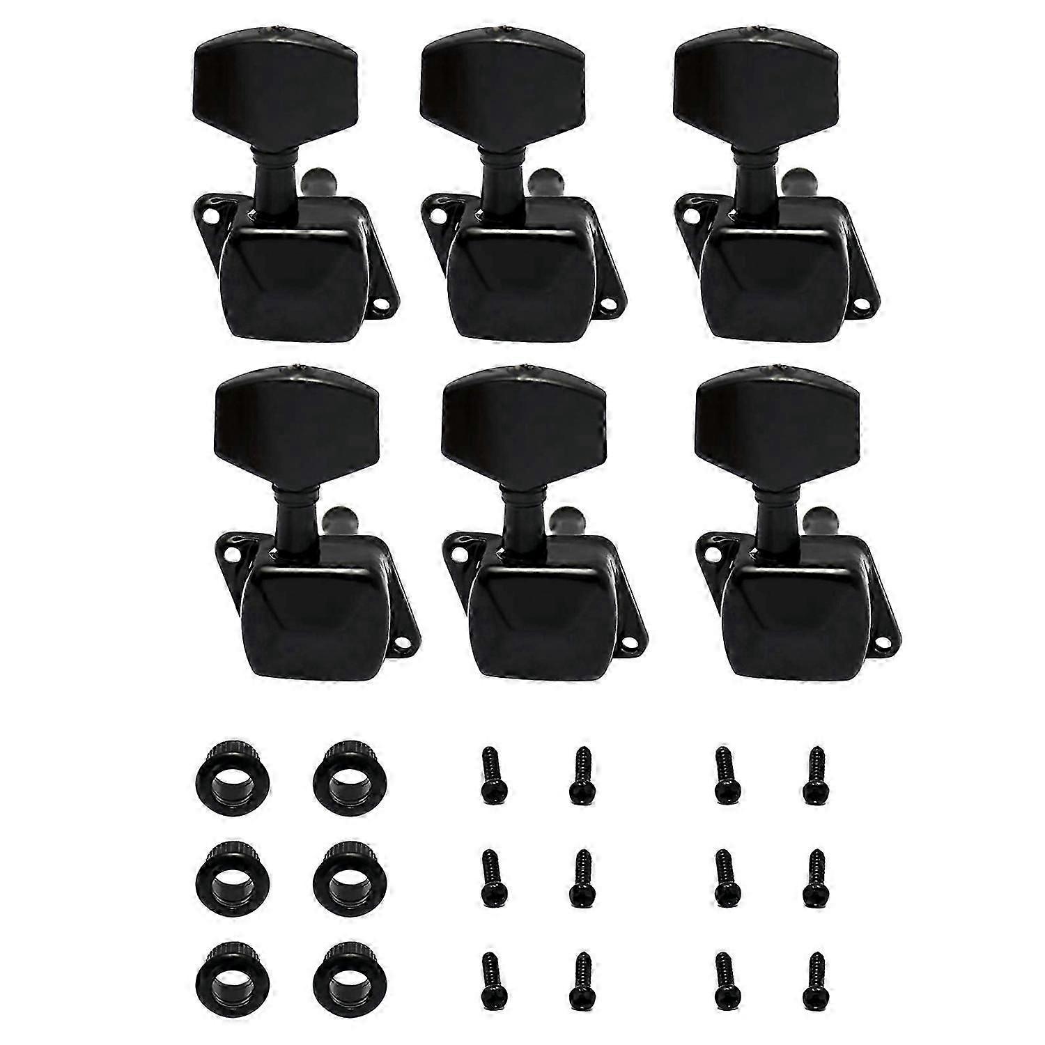 6Pcs String Tuning Pegs Machine Heads Tuners Electric Acoustic Guitar Parts Replacement DS