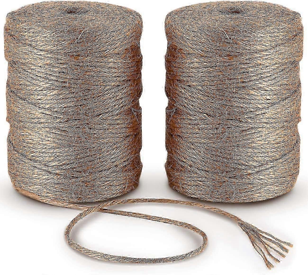 Jute Twine 2x100m 6-ply Cord Craft Cord Natural Jute Craft Cord