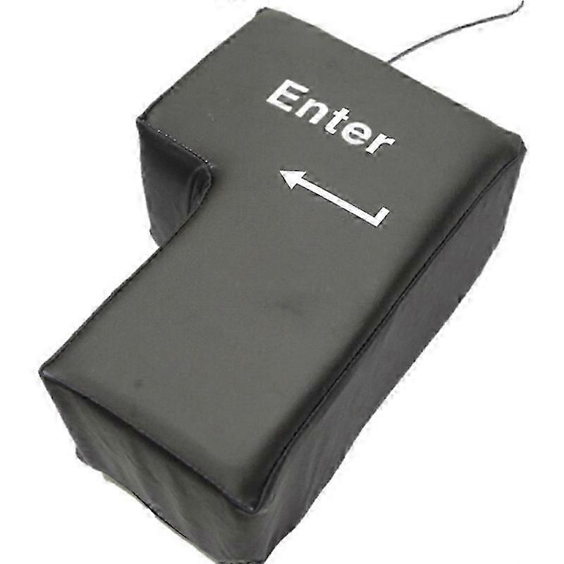 Big Enter Key Pillow Button USB Enter Key Replacement Stress Reliever Creative Computer Enter Pillow