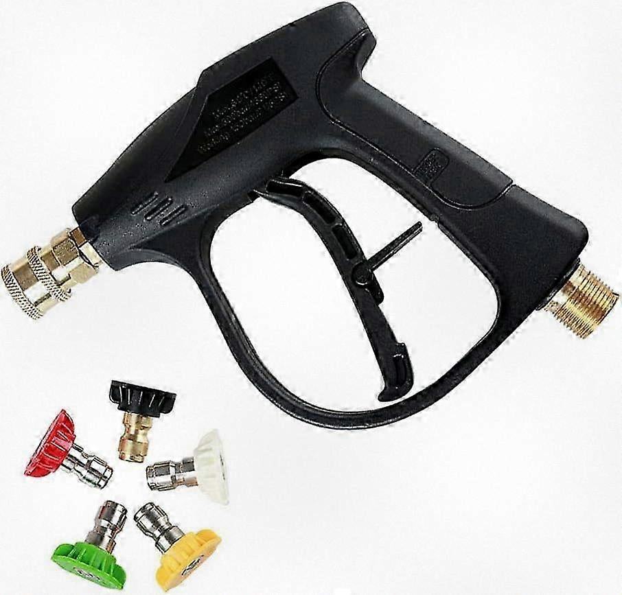 High-Pressure Washer Gun with 5 Nozzle Tips, 4350 PSI Compact Spray Tool