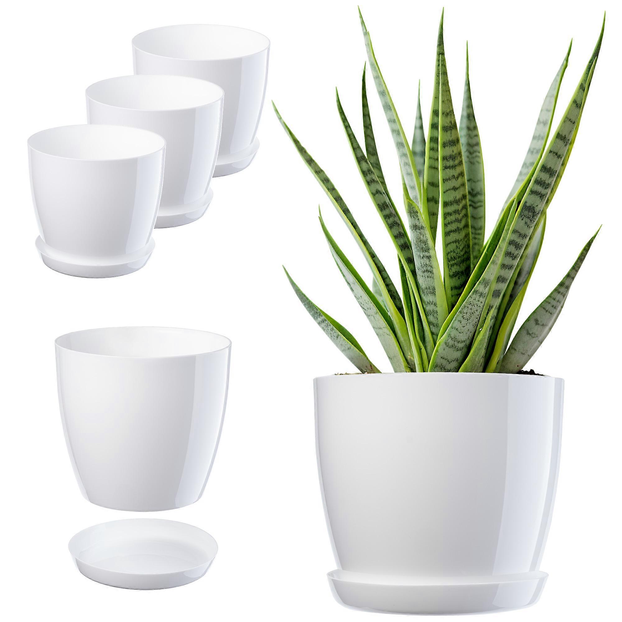 KADAX 3x Maceta de 18 cm con soporte blanco