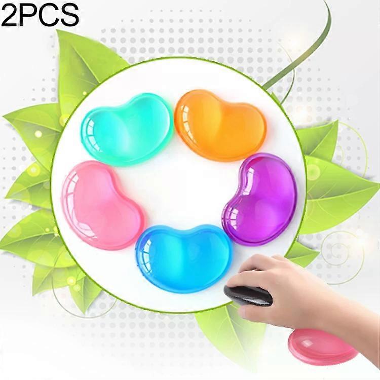 Transparent Silicone Mouse Wrist Supporter-Heart-shaped,2 PCS,