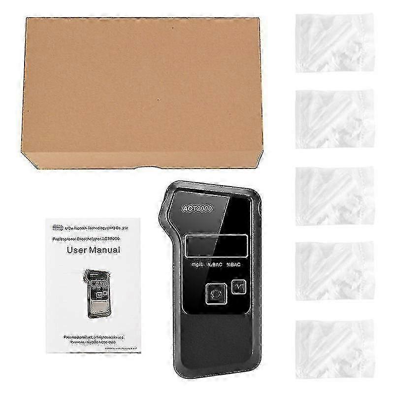 Act2000 Professional Digital Alcohol Breath Tester Breathalyzer Analyzer Detector Breathalizer Breathalyser Lcd Screen