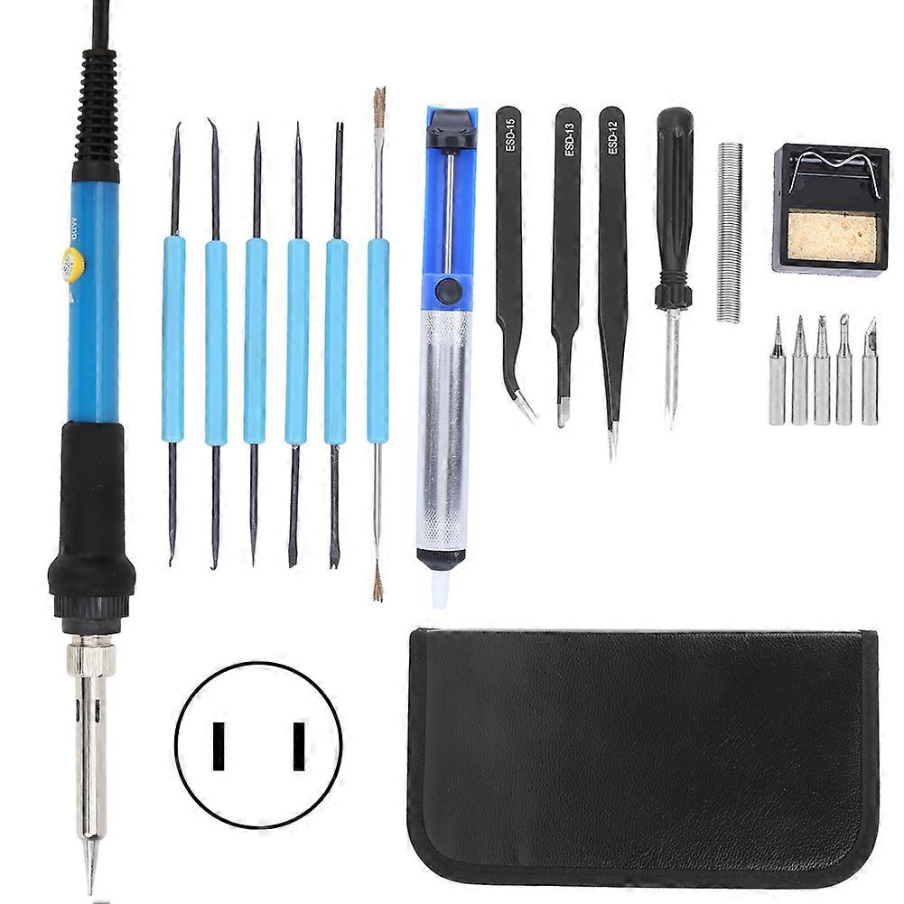 60W Electric Soldering Iron High Power Adjustable Temperature Welding Tool Kit withou Switch Function
