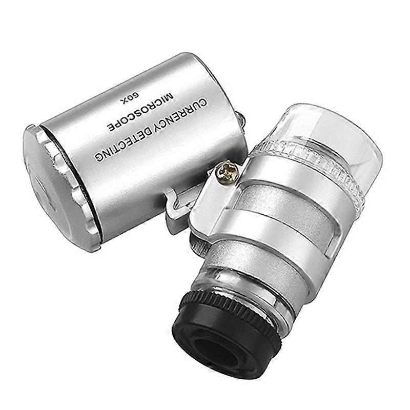 Portable Mini Pocket 60X Microscope Jeweler Magnifier