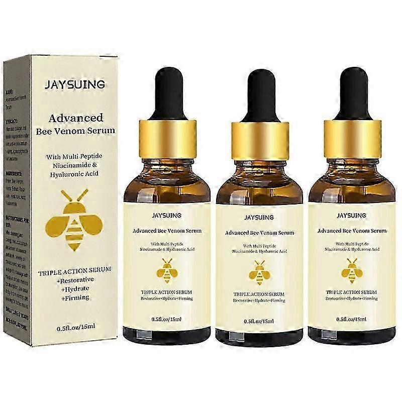 3 قطع متقدم النحل السم مصل مرطب مضاد للشيخوخة للوجه والرقبة المغذية