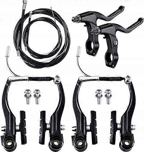 Set Brakes Front Rear Bicycle Black Set