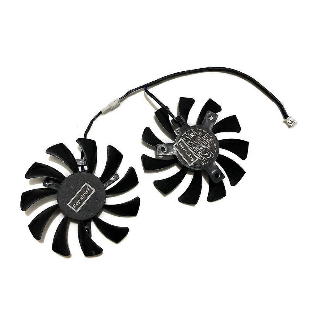 HA8010H12F-Z 75mm 2-Pin GTX1050Ti GPU Cooler Dual Fan For MSI GeForce GTX-1050-Ti-4GT-OC Card