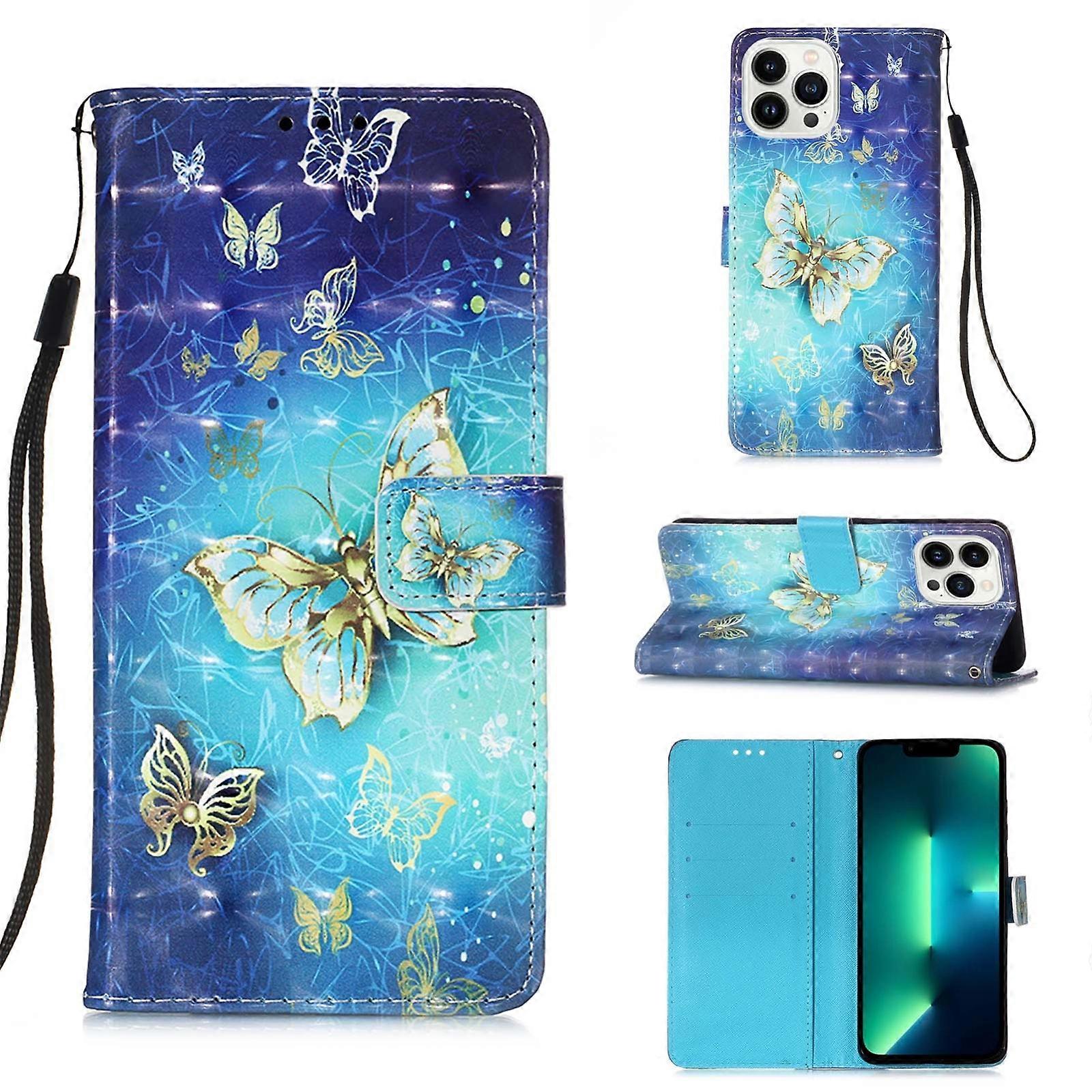 3D Painting Horizontal Flip Leather Phone Case