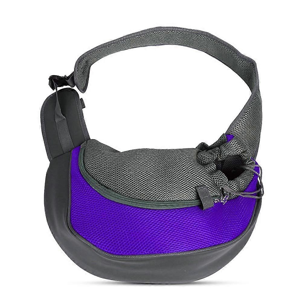 Pet Sling Carrier Bag for Dogs and Cats, Hands-Free Outdoor Travel Shoulder Bag with Adjustable Strap and Zipper Closure