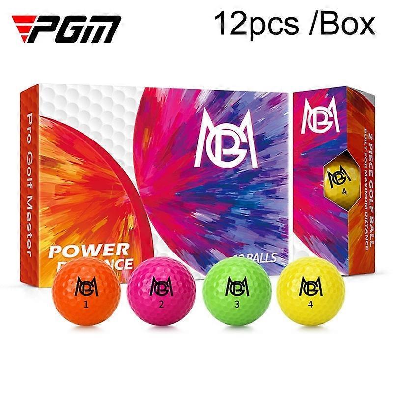 12pcs /Box PGM Golf Colored Competition Balls