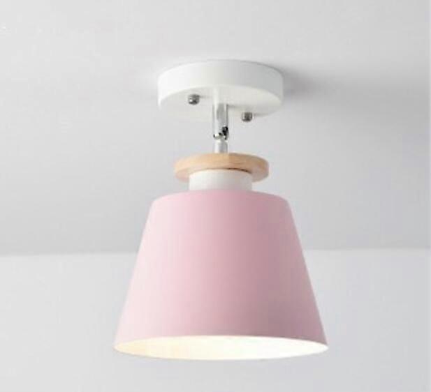 Pendant light, chandelierCreative LED Aluminum Macaron Color Log Ceiling Light (Pink, Without Bulb)