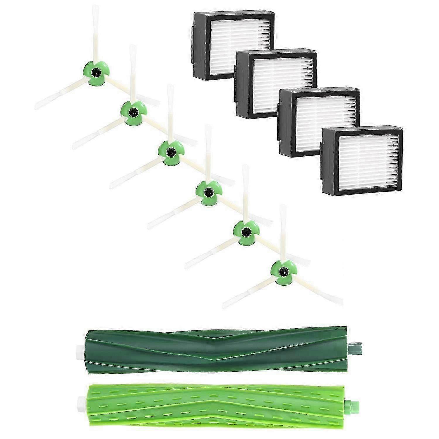 iRobot Roomba Compatible Brushes: 14-Piece Spare Parts Set for E5, E6, i7 Models, Including Multi-Floor Brushes, Filters & Side Brushes