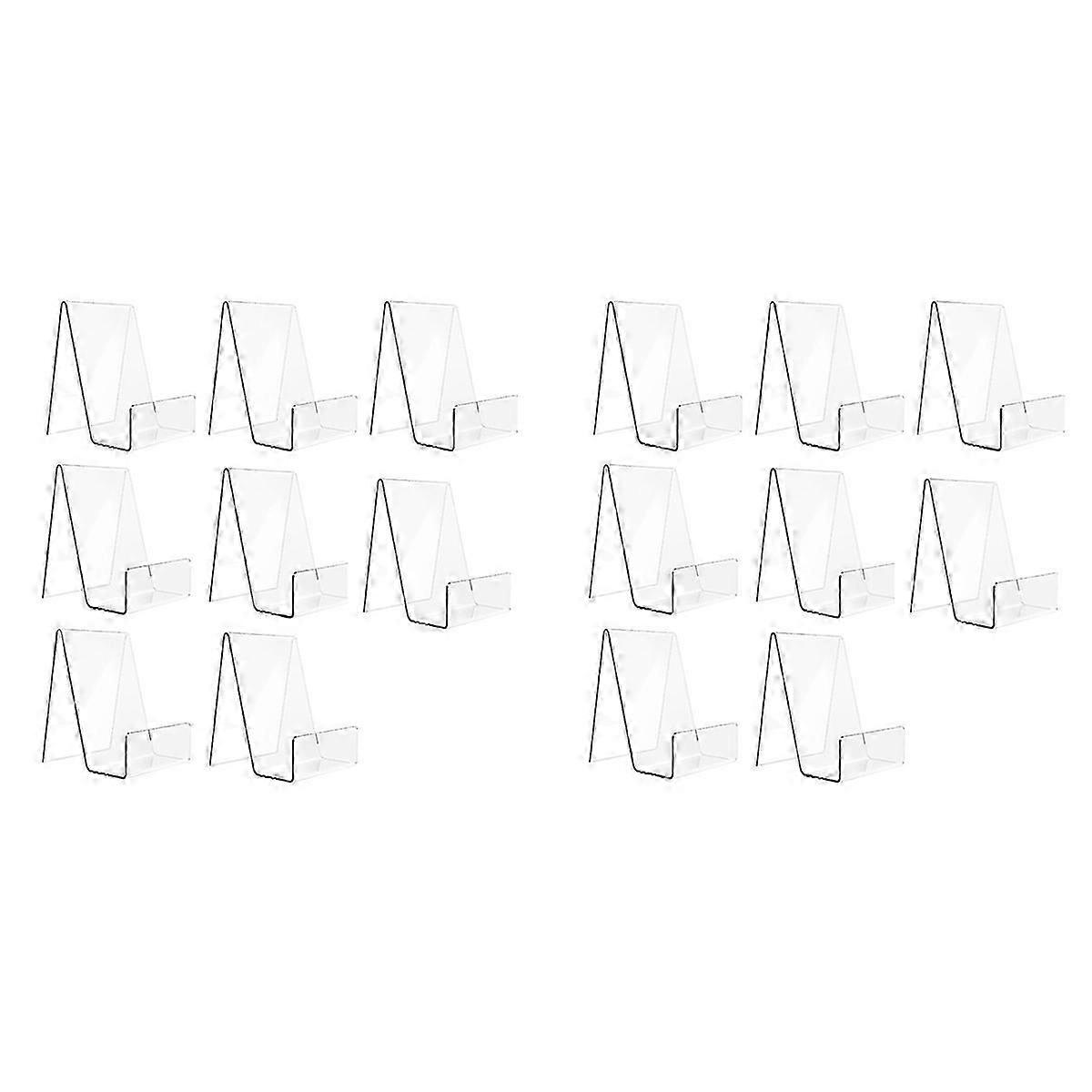 16 Pack Acrylic Book Stand, Clear Easel Stand for Display, Book Display Holder, Display Stand for A