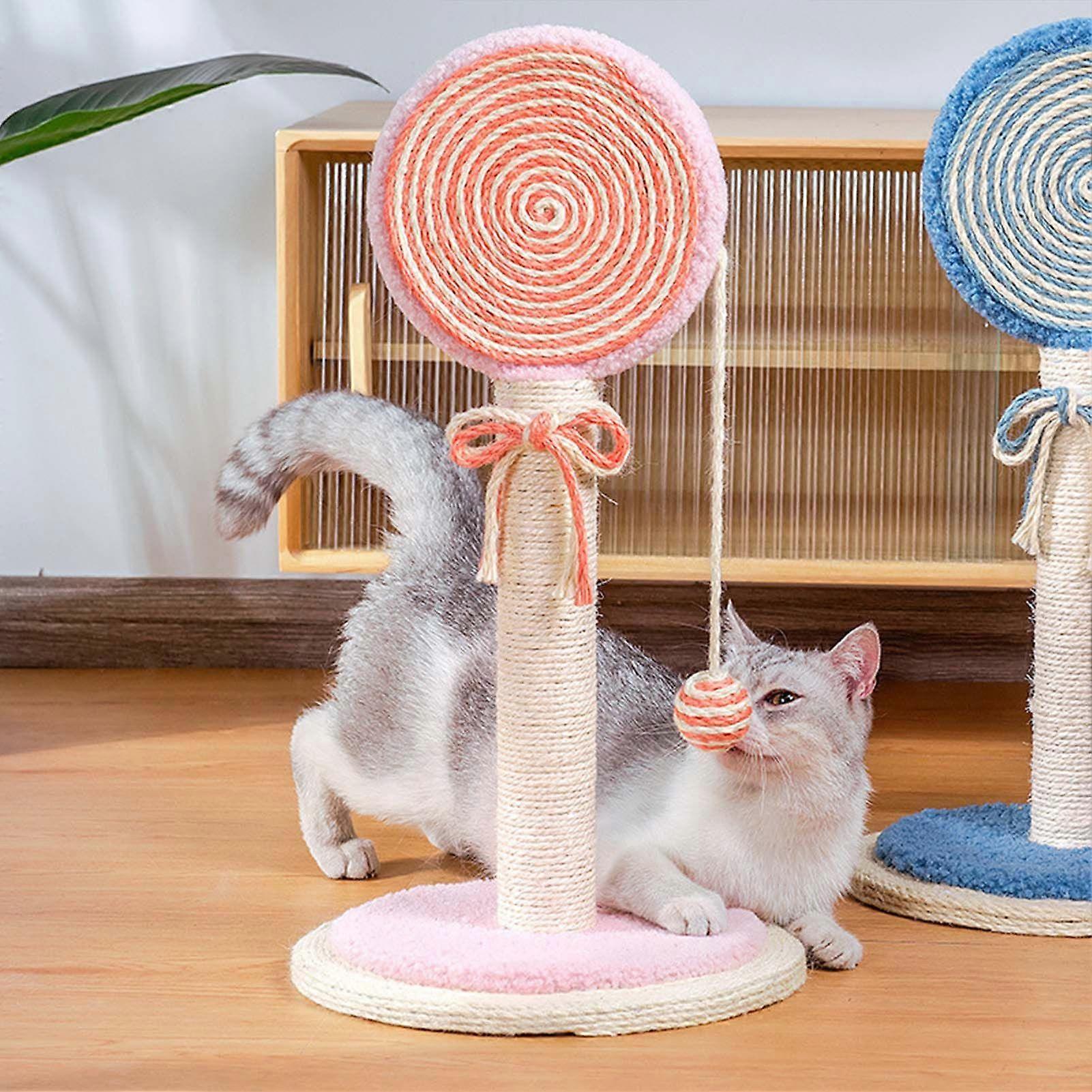 SDIGV Cat Climbing Frame Lollipop Shaped Sisal Claw Grinding Interactive Multifunctional Cat Tower for Kitten Pink