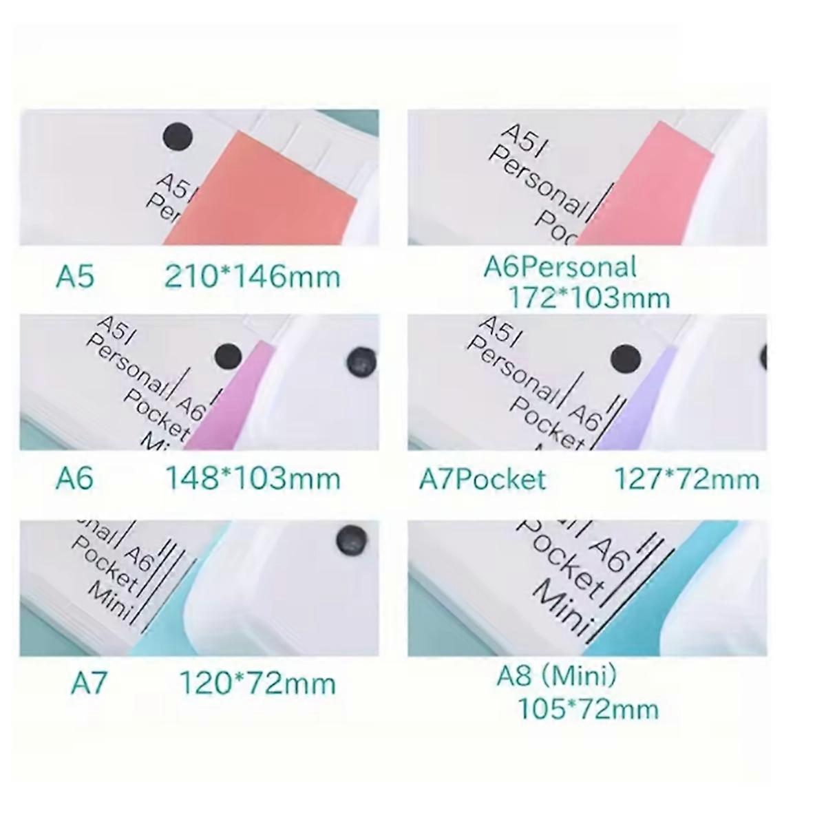 3-hullers løsbladshuller til daglig planlægger, justerbar papirhuller til A5 A6 A7,8 tommer