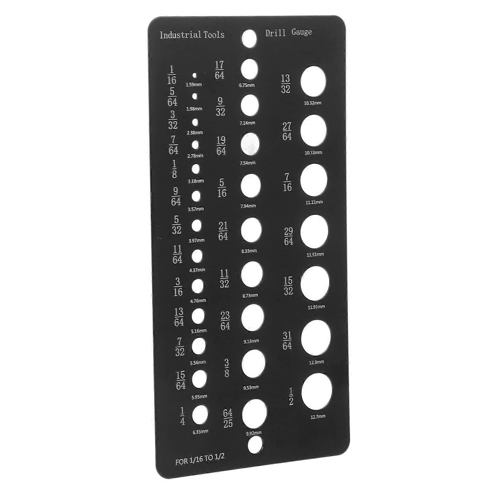 Drill Bit Size Guide Aluminum Alloy Drill Gauge Versatile Wire Gauge Tool Sharpener Bolt Diameter Measurement