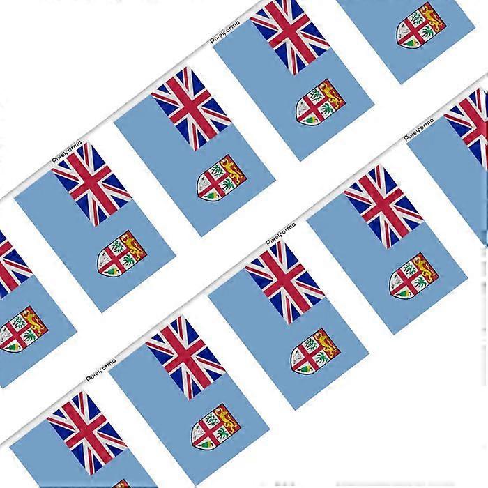 Garlond – Flag of Fiji – 14 x 21 cm – Polyester – To hang – 20 pieces