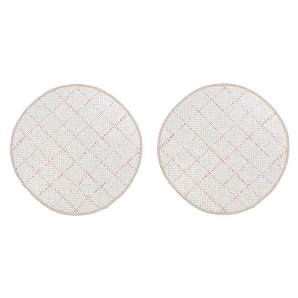2x Round Latch Hook Rug Canvas Rug Hooking Mesh Canvas Carpet Craft Making