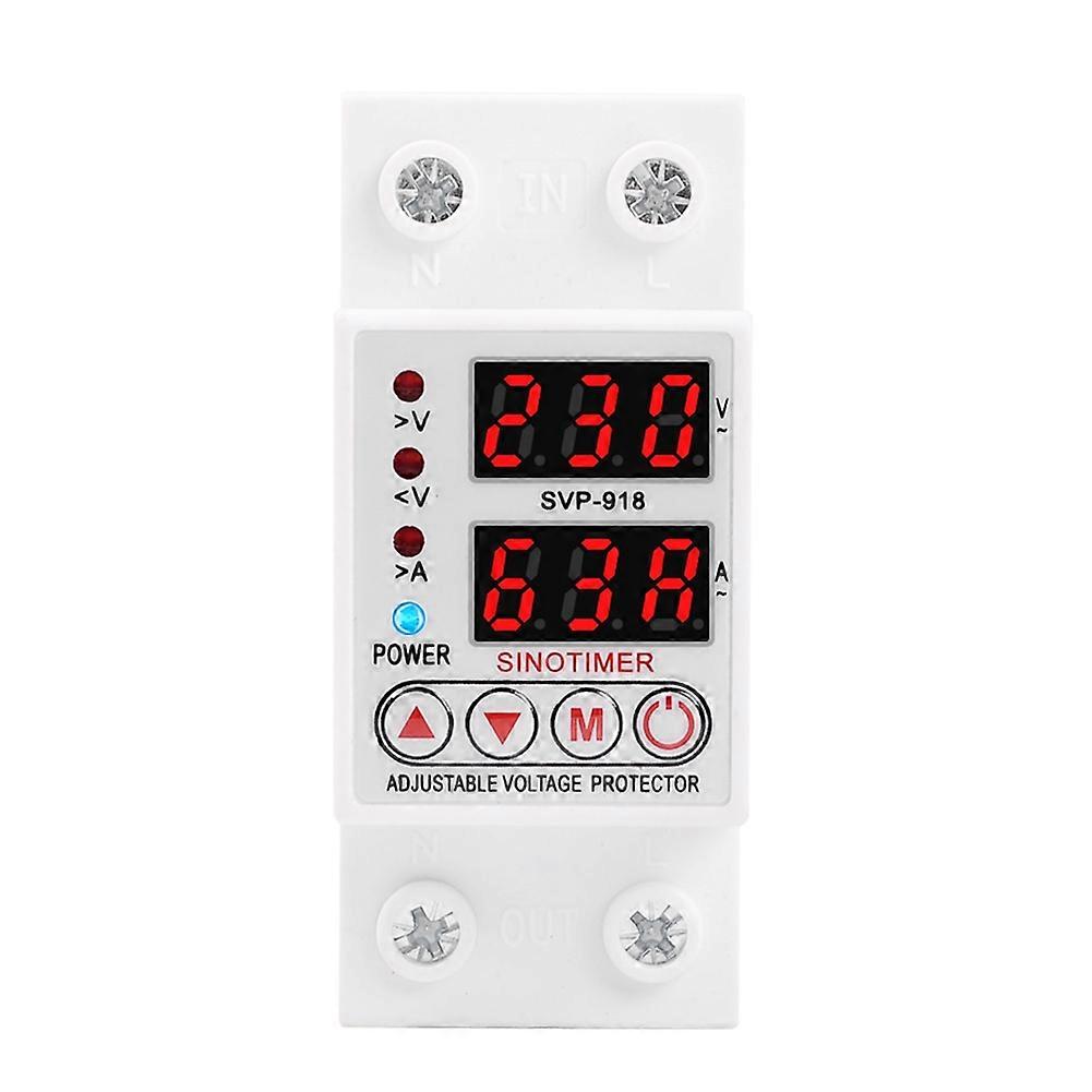 SINOTIMER SVP-918 Adjustable Self-resetting Intelligent Over-voltage Under-voltage Protector, Current: 63A
