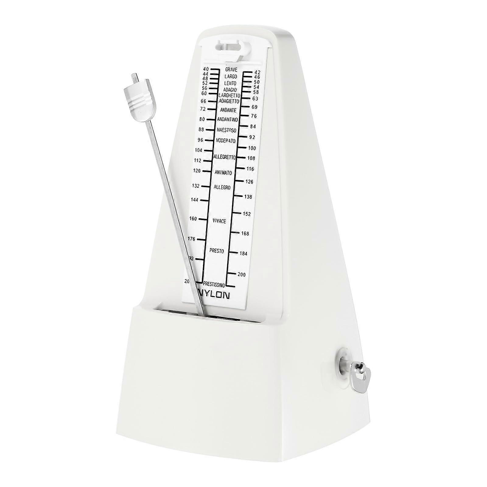 Mechanical Metronome,High Accuracy Musical Timer Universal Metronome for Piano Guitar Violin Ukulele Player,White