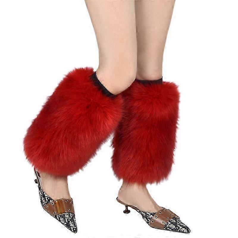 ファジーフェイクファーレッグウォーマーブーツカフス25cm / 35cm / 45cm-45CMカラー6