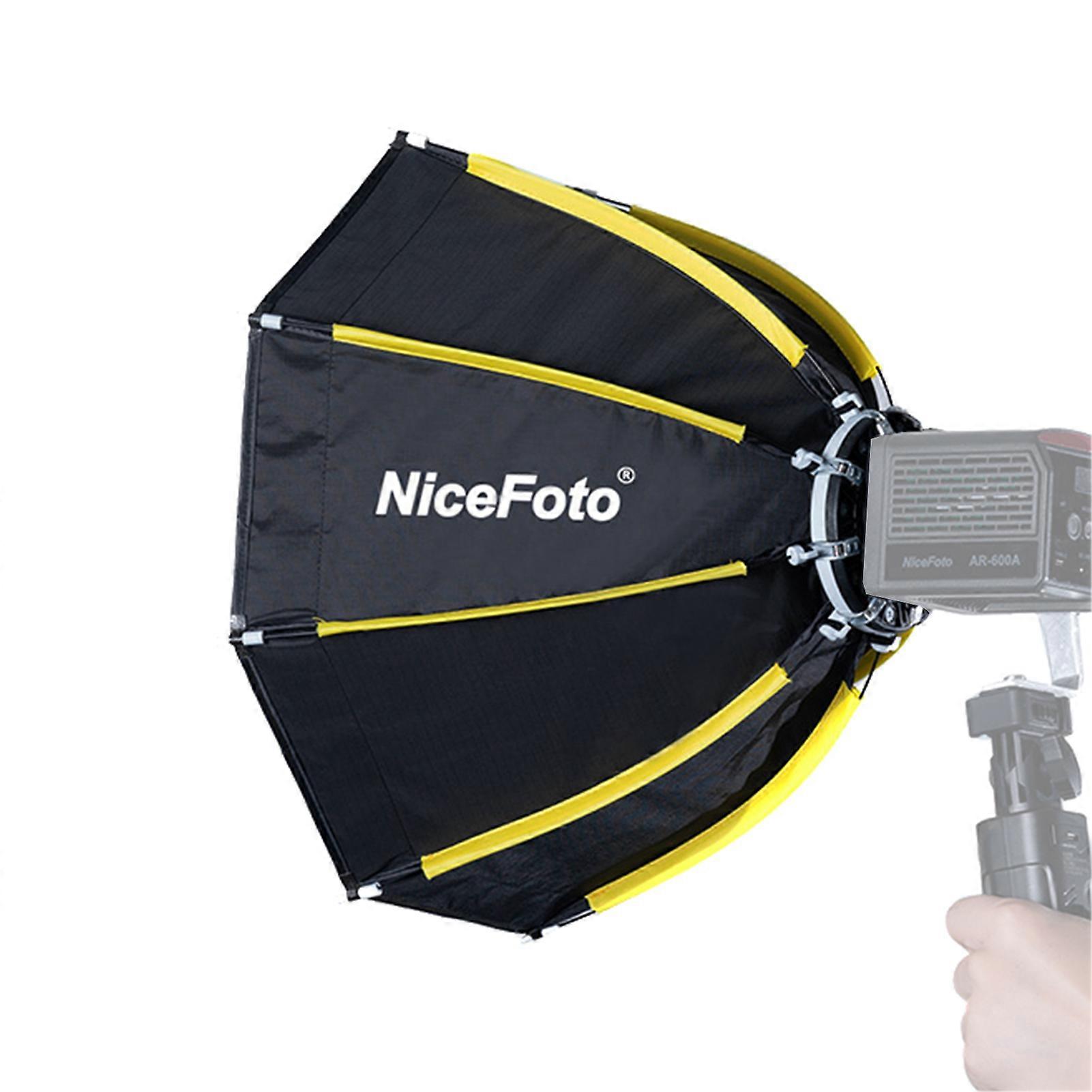 NiceFoto mini-50g 50cm/ 20in Mini Octagonal Softbox with Removeable Diffuser Cloth Honeycomb Grid Storage Bag for Mini Bowens Mount LED Video Lights