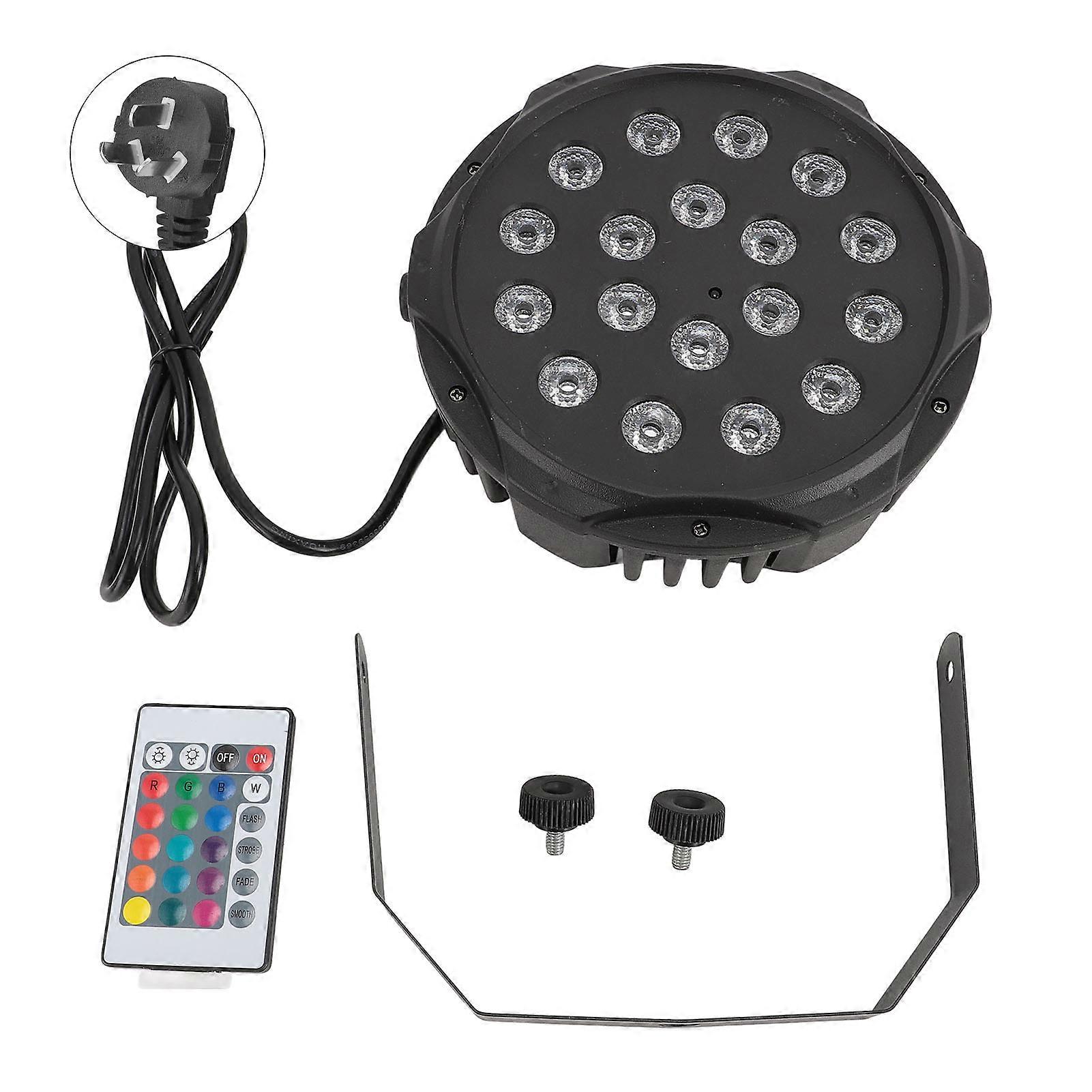 LED Stage Light 18 X 3W DMX 512 Controller Sound Activated Master Slave Mode DJ Party Lights for Stage Performance Club Party AU Plug 100-240V