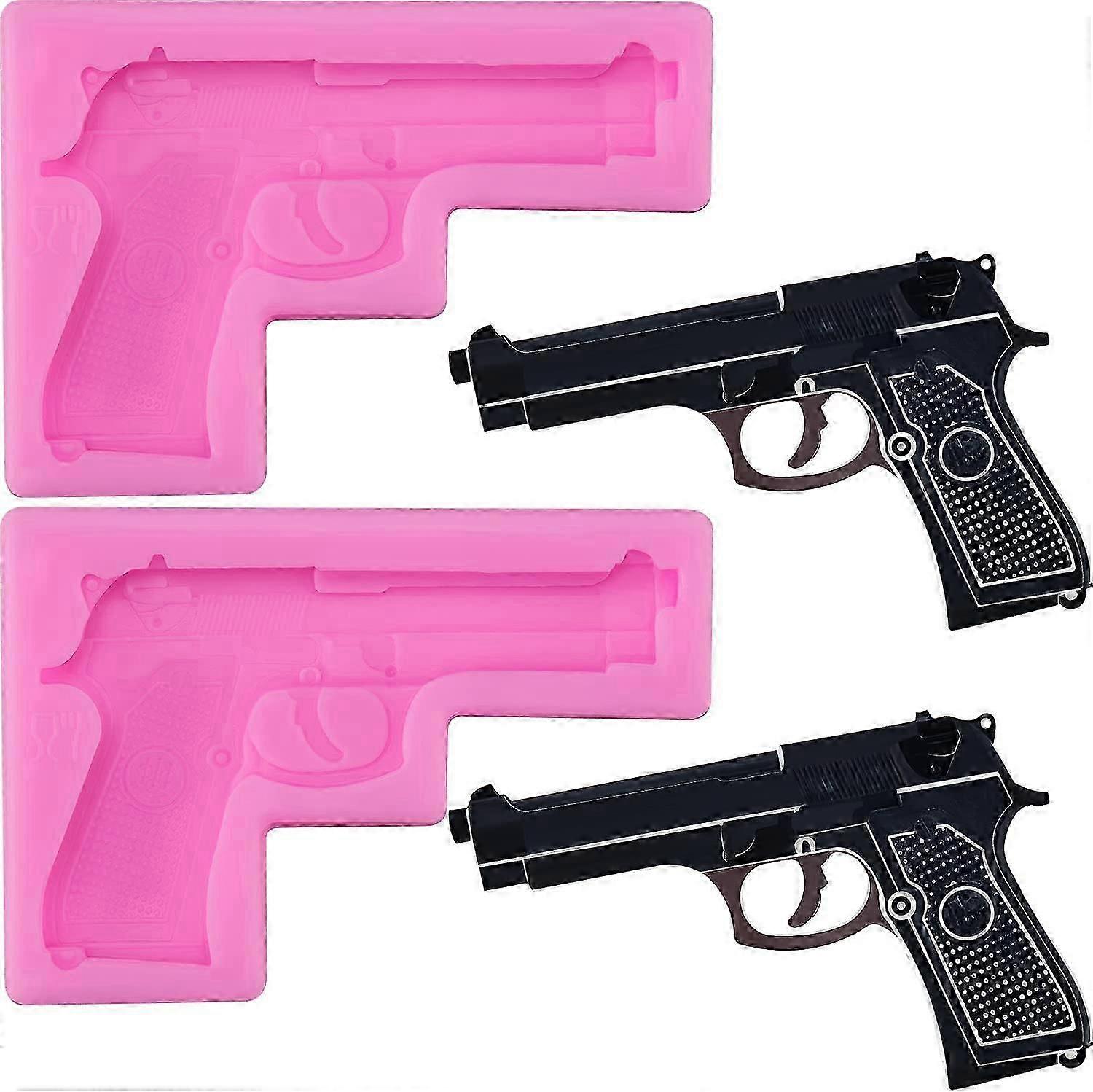 Pieces Gun Silicone Molds Pistol Shaped Silicone Baking Molds