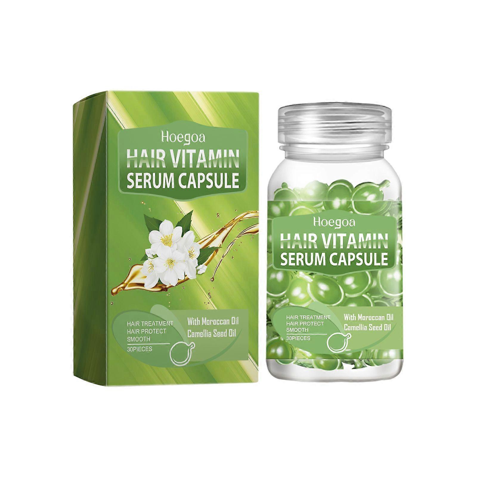 2025年最新モデルヘアエッセンシャルオイルケアグリーンカプセル、ポータブルモイスチャライジング