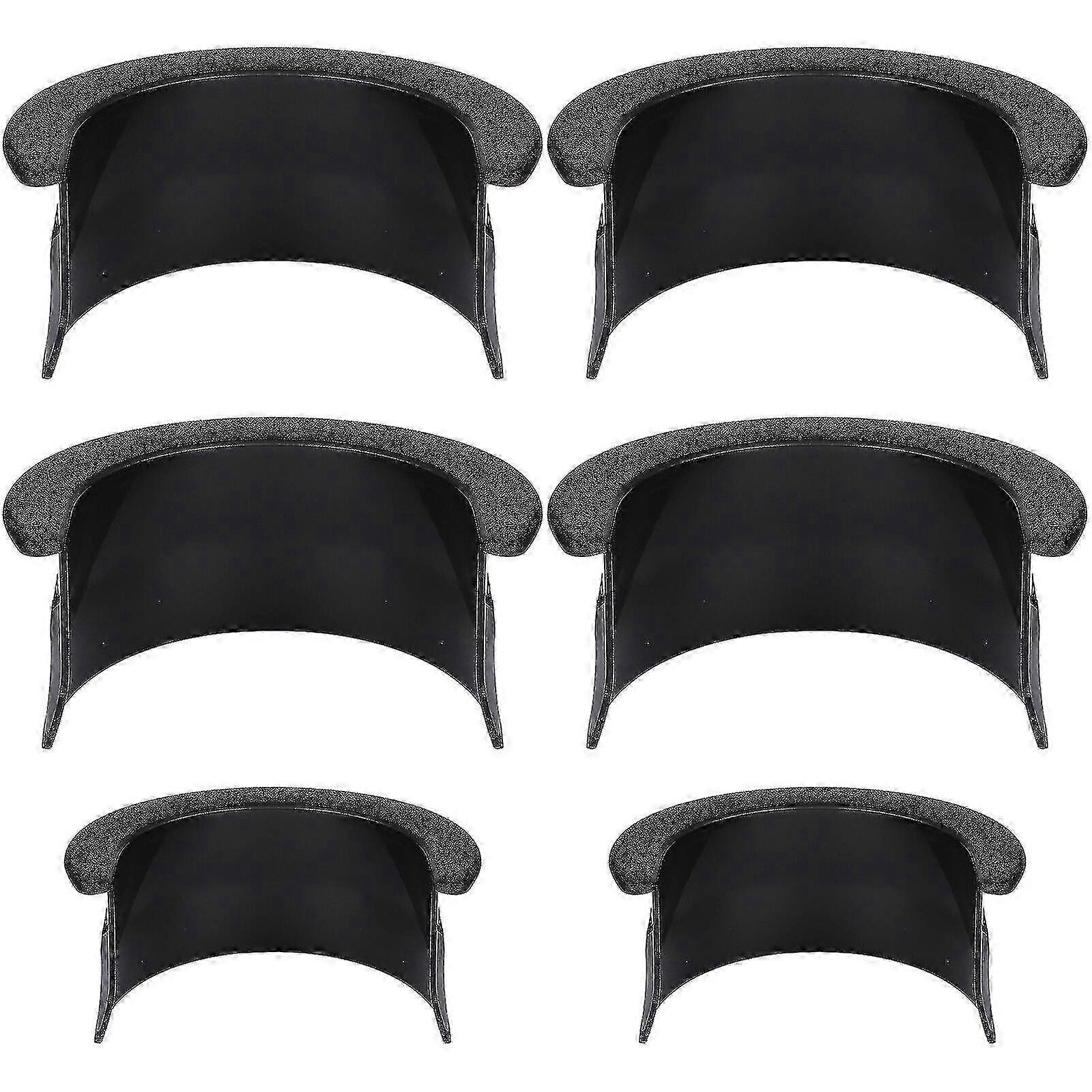 6pcs Plastic Pocket Liners for Pool Table, 4 Corner 2 Side, Black for Home Bar