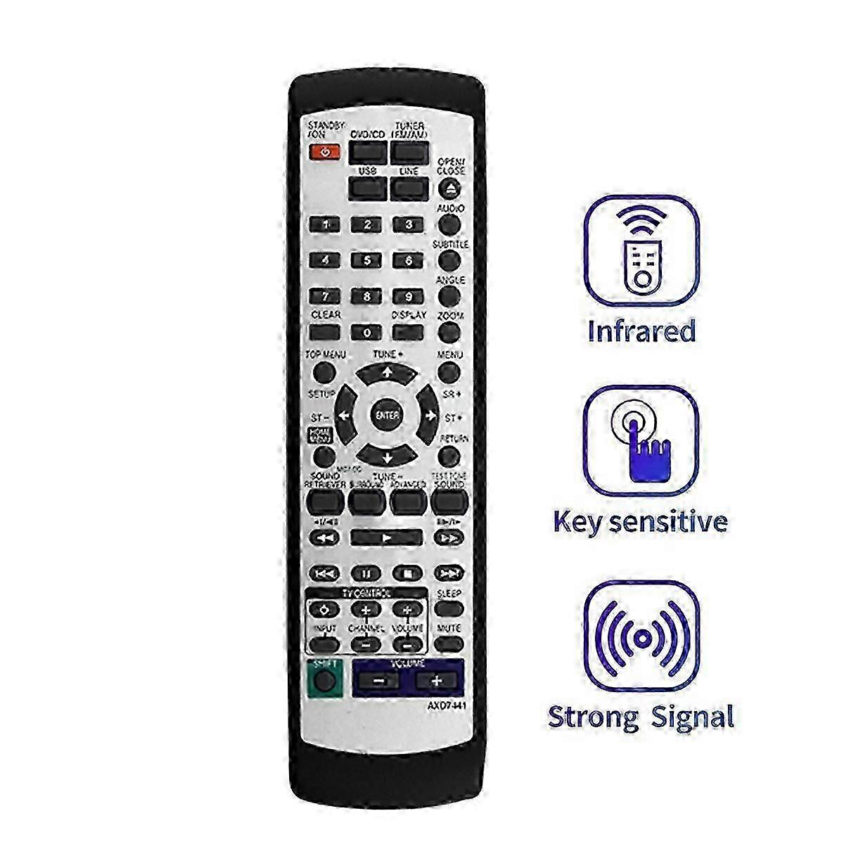Replace Remote AXD7441 suitable for Pioneer -555DVD XV-DV555 S-DV555T DV252 DV1SW DCS-360, XV-DV353, XV- Home Theater