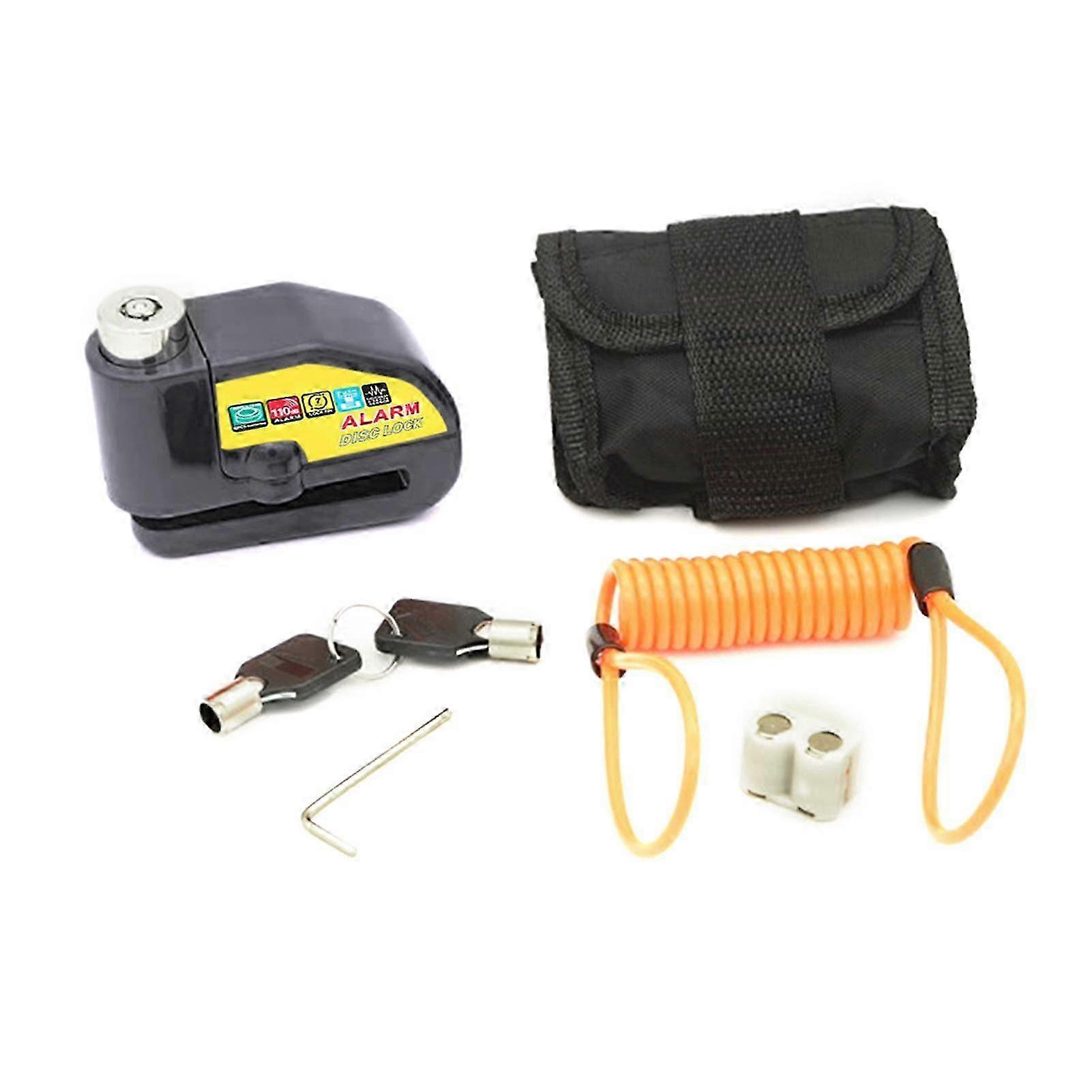 Motorcycle Alarm Disc Brake Lock, High-Security Anti-Theft Wheel Padlock with 110db Alarm Sound for Enhanced Protection