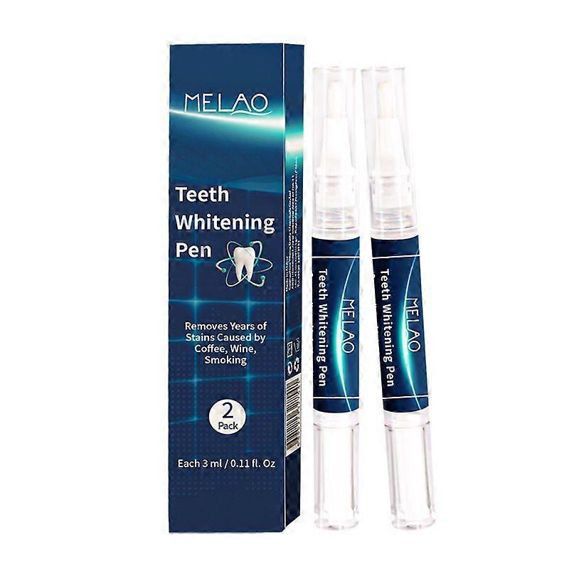 2Pcs Teeth Whitening Pen - Gentle, Fast & Effective Tooth Stain Removal, No Sensitivity, Travel-Friendly, Beautiful White Smile, Mint Flavor
