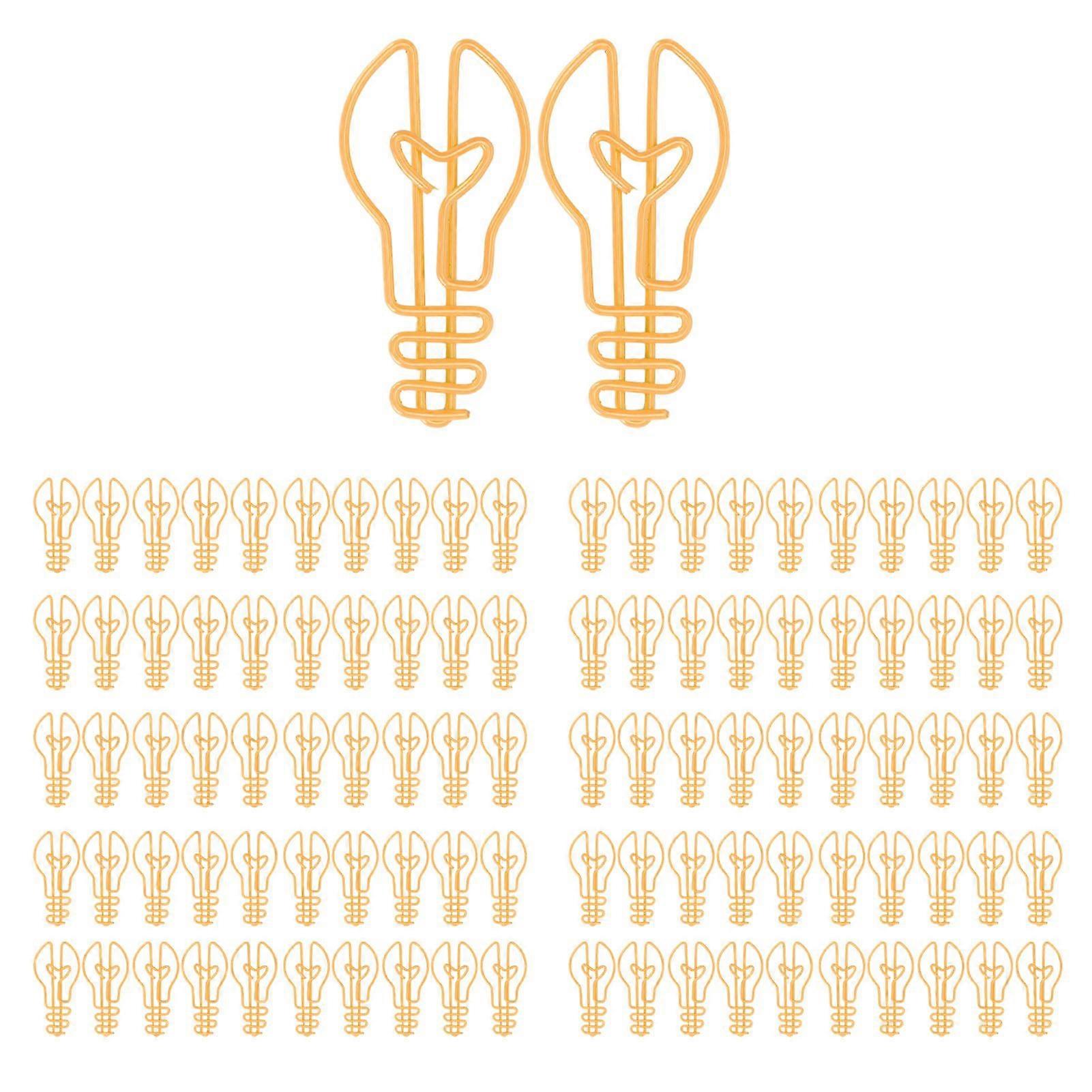 2025 Latest Model  100pcs Bulb Shape Paper Clips Increased Slip Resistance
