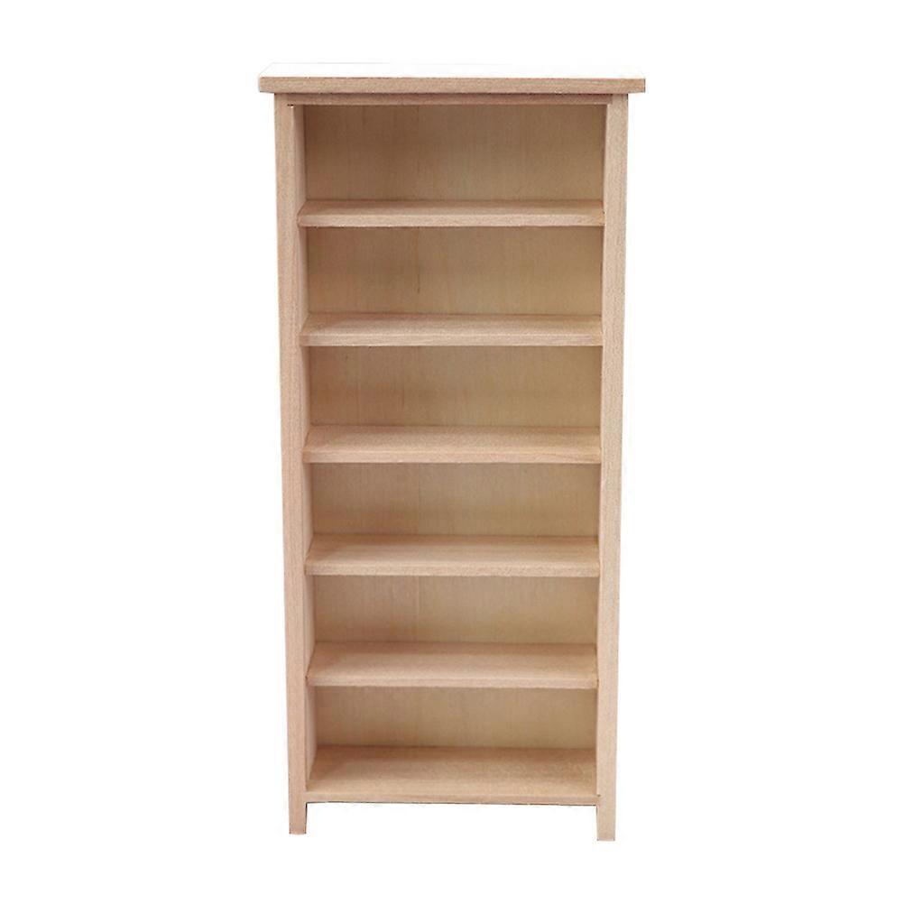 Mini House Bookshelf Decor Light Brown Synthetic Material for Decoration Use Small Size